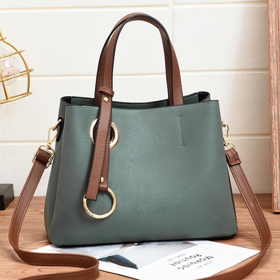 トートバッグ レディース ショルダーバッグ 底鋲付き 2wayバッグ 大容量 ハンドバッグ通勤 肩掛けバッ..