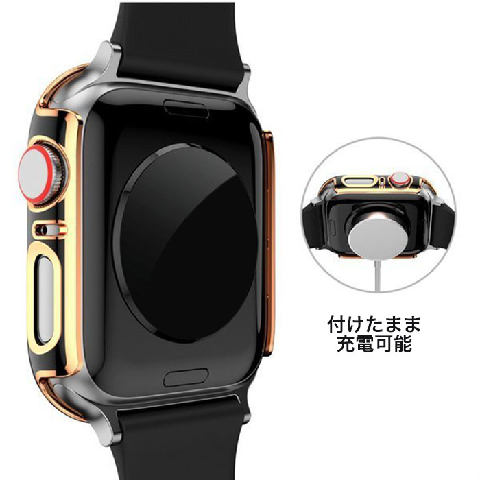 送料無料AppleWatchSeries6se54321カバーapplewatchseケースapplewatchseries6ケースapplewatchケース44mm40mm42mm38mm9H強化ガラス+PC保護ケース一体メッキ軽量おしゃれ薄型アップルウォッチシリーズ6ハードケース高耐久性簡単装着