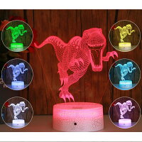 テーブルランプ ナイトライト かわいい 子供部屋 おしゃれ フットライト インテリア照明 間接照明 LED 3Dランプ 3Dスタンドライト 装飾ランプ 夜灯 7色 ホーム飾り 夜間照明 プレゼント ベッドサイドライト スタンドライト ランプ 贈り物 ギフト 恐竜