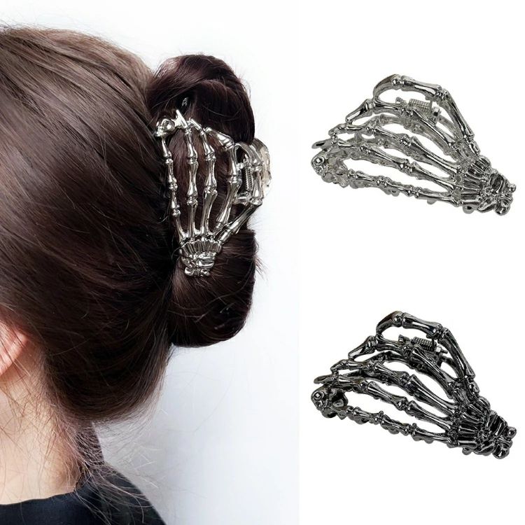 Rakuten - ハロウィン コスプレ アクセサリーヘアクリップ スカル クモ 可愛い 黒 シルバー 衣装 コスチューム 大人用 キッズ 子供 パーティーグッズ ハロウィン頭飾り Halloween 髪留め ヘアアクセサリー 簡単 コスプレ小物 シンプル ふわふわ ゴシック ロリータ ステージ 韓国