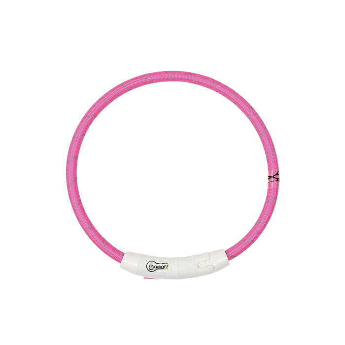ルークラン ループ ROOP セイフ LED首輪 ピンク65
