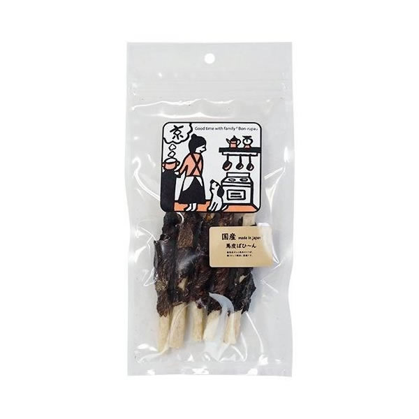 乐天商城 - 犬用 おやつ ボンルパ 京 馬皮ばひーん Bon rupa 5本入 国産 無添加 手作り 馬皮 デンタルケア 噛む ドッグトリーツ ご褒美 しつけ