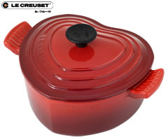 ル・クルーゼ／LECREUSET　ココットダムール　チェリーレッド　（ルクルーゼ：ハート型鍋）