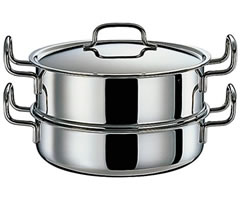 宮崎製作所 ジオ・プロダクト 蒸し器付き鍋25cm GEO-25M （電磁調理器対応・IH対応・ミヤコ・Miyaco・ジオプロダクト）