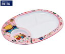 エンテック/ENTEC こねこたい お子様ランチ皿 ピンク L-102 (日本製・国産・ランチトレー・メラミン食器・ランチプレート)
