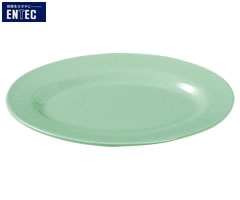 エンテック／ENTEC 青磁 小判皿 リム型 8吋 CS-24 （日本製 国産 メラミン食器 中華食器 千羽鶴印 楕円皿）