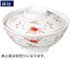 エンテック／ENTEC　赤絵　丼（身）　小　AK-18A　（日本製・国産・メラミン食器・和食器・千羽鶴印）