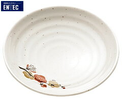 エンテック／ENTEC　元禄梅　小皿　U-14　（日本製・国産・メラミン食器・和食器・丸皿・千羽鶴印）