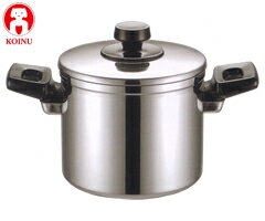 本間製作所／仔犬印　超厚底コルチナ　ソースポット22cm　16922　（電磁調理器対応・IH対応・両手鍋・19-0ステンレス・NSSC180・業務用）