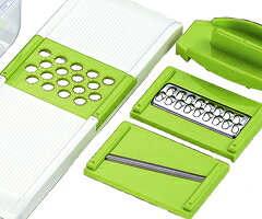 川崎合成樹脂　VCカセット式野菜調理器セット　安全ホルダー付き　VC-040　（日本製・国産・スライス・おろし・平切り・太千切り・ベジタブル倶楽部シリーズ）[h] luckyqueen-10019983 キッチン応援隊!ラッキークィーン サンプル画像2