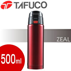 タフコ ジール ワンプッシュ オープン式 携帯マグ 500ml レッド F-2444 （水筒・保...