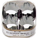 霜鳥製作所/QueenRose ビスケット抜型 小 4pcs No.138 (クイーンローズ・18-8ステンレス・クッキー型・クッキー抜き型・セット・製菓道具)