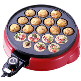 着脱プレート式電気たこ焼き器 たこ焼き倶楽部(赤)