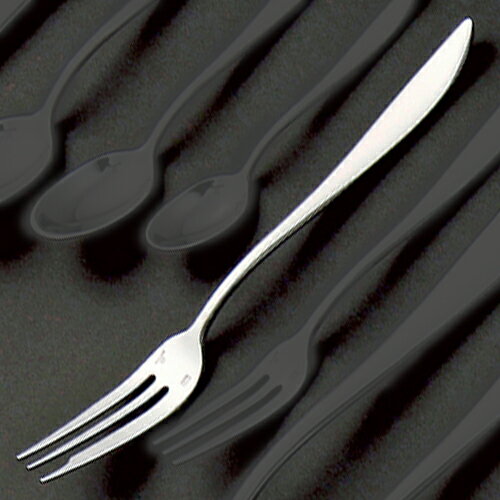 Cocktail Fork - ラッキーウッド ヴェルーテ ケーキフォーク 19614-000 （日本製・18-10ステンレス・ミラー仕上げ・小林工業・LUCKYWOOD・No.19600）