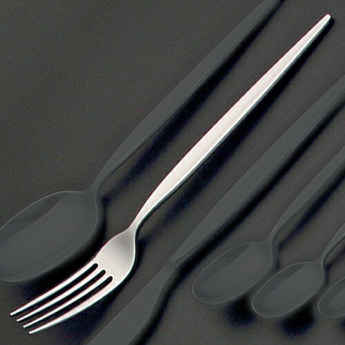 Cake Fork - ラッキーウッド メテオラ デザートフォーク 12603-000 （日本製・18-10ステンレス・ミラー仕上げ・小林工業・LUCKYWOOD・No.12600）