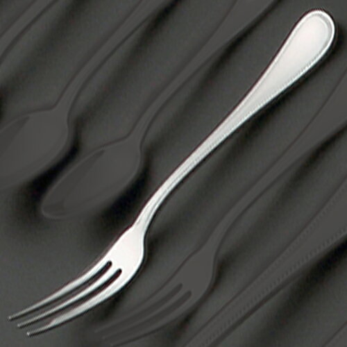 ラッキーウッド フレンチアクセント ケーキフォーク 18414-000 （日本製・18-10ステンレス・ミラー仕上げ・小林工業・LUCKYWOOD・No.18400）