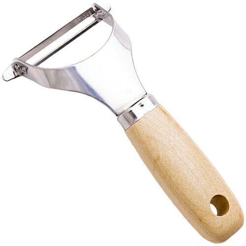 小柳産業 手にやさしい木柄のピーラー 芽取り付き 01010 （日本製・木製調理器・皮むき器）