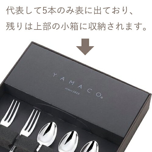 Yamazaki Metal Industry/YAMACO Royal Coffee Hymes Set 10pcs ROS-10N (Catrace Set Cup Fork Yamako) — vista 2
