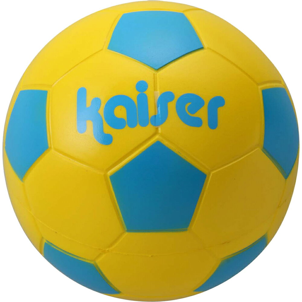 カワセ カイザー ソフトサッカーボール 3号球 イエロー×ブルー KW-227YSBL （ウレタン製・Kaiser）