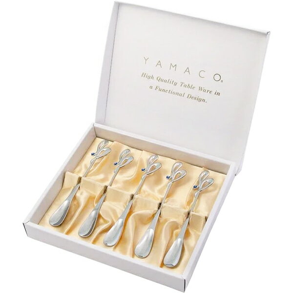 山崎金属工業／YAMACO　ジェム　18-8　ハート　コーヒースプーンセット5pcs　シルバー　GHS-5　（カト..
