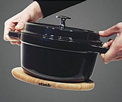 ストウブ 木製 マグネット トリベット オーバル 21cm （staub・楕円・鍋敷き・ストーブ）