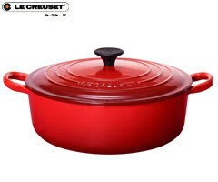 ココット・ジャポネーズ ル・クルーゼ／LECREUSET　ココットジャポネーゼ24cm　チェリーレッド　（ルクルーゼ・浅型両手鍋・ココットジャポネーズ）