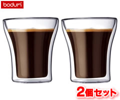 Bodumのダブルウォールグラス ボダム／bodum　アッサム　ダブルウォールグラス（2個セット）　200cc　4555-10　[n]