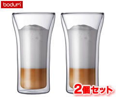 Bodumのダブルウォールグラス ボダム／bodum　アッサム　ダブルウォールグラス（2個セット）　400cc　4547-10　[n]