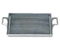 アルミ鋳物　ステーキパン　角型　（グリルパン）　[b]