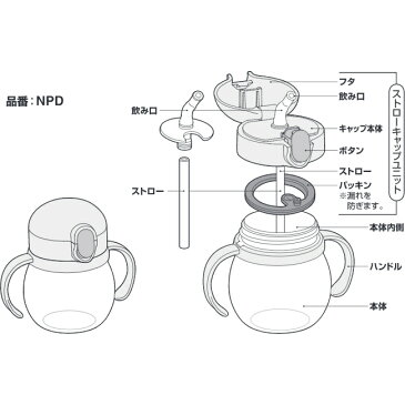 【NPDパッキン】 部品 B-005239 （サーモス THERMOS ベビーストローマグ「水筒・NPD-250・NPD-350」用部品・mb1701）