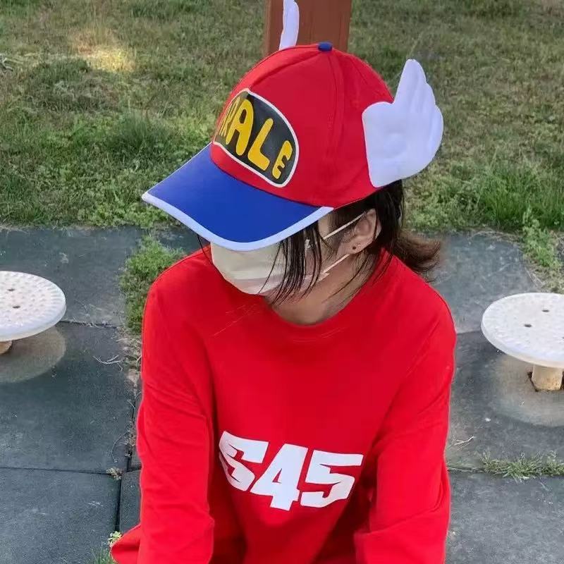 アラレちゃん コスプレ 帽子 キッズ 大人兼用 キャップ 春 かわいい 萌え お出かけ 撮影用