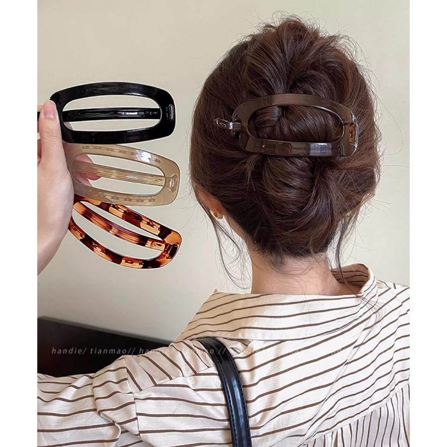オーバルヘアクリップ 大きめヘアクリップ【ネコポス投函】