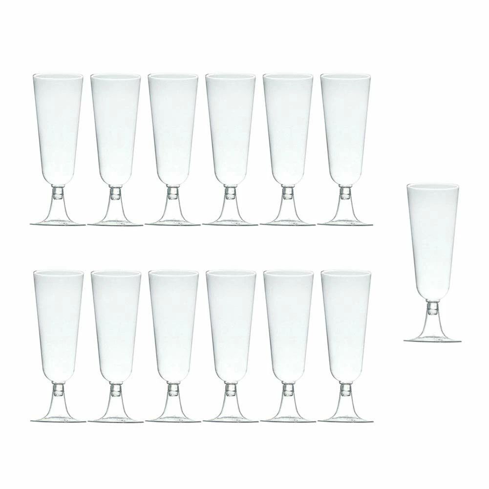 乐天商城 - 60個150ml使い捨て硬質プラスチックシャンパングラス赤ワインのガラスゴブレットワイングラスパーティーフェスティバルイベント用品
