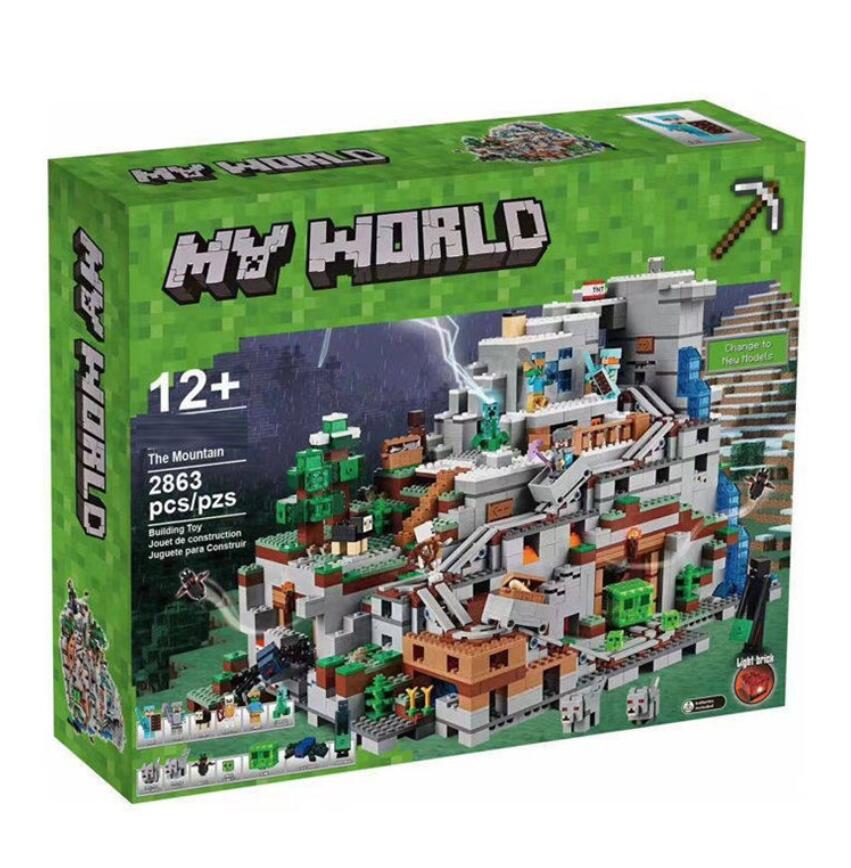 マインクラフト 山の洞窟 大人気ミニフィグ レゴ互換品 豪華セット マイクラ ブロック Minecraft ザ?マウンテン洞窟 クリスマス プレゼ（楽天・LuckyRabbit）