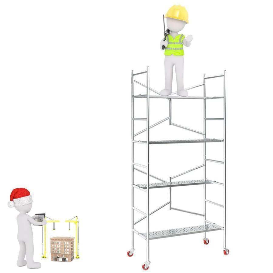 足場 高所作業台 移動足場 ステップ 折りたたみ足場高所移動式 足場用 作業台折りたたみ脚 移動式作業台作業用階段 足場板 脚立 ローリ