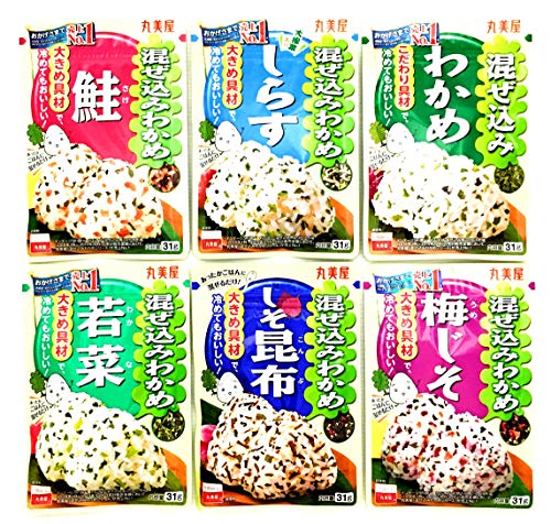 【6種セット】丸美屋 混ぜ込みわかめシリーズ 鮭+しらす+わかめ+若菜+しそ昆布+梅じそ 各1個 計6個 食べ比べ・お試し・セット品・まとめ買い・アソートのサムネイル