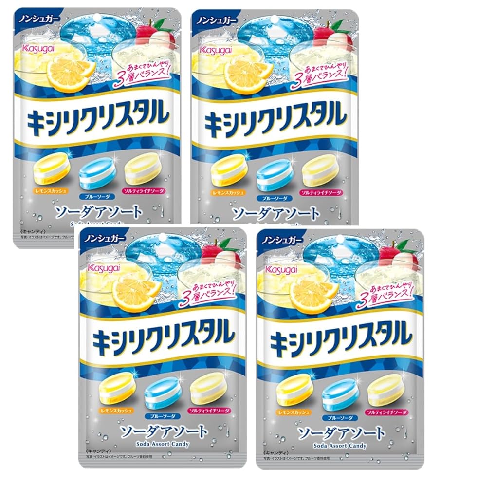 春日井製菓 キシリクリスタル ソーダアソート 63g×4袋