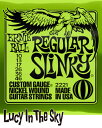 ERNIEBALL ( アーニーボール ) を代表するエレキ弦Electric Slinkyシリーズのレギュラー・ゲージ。 世界標準のエレキ弦と言っても過言ではない程、世界中のトップ・ギタリストから圧倒的な支持を得ている、癖がなくバランスのとれたサウンドが特徴。ジャンルレスで使用できる大定番弦です。 ■タイプ：エレキギター弦 ■シリーズ：Regular Slinky ■ゲージ：010、013、017、026、036、046 ■パッケージは時期により異なる場合がございます。 ■メーカーからの発送となりますのでご注文後の商品変更・ご発送先の変更・ご注文キャンセル・ご返品はお受けできません。くれぐれもご注意ください ■天候や交通状況により配送予定に変更が生じる場合がございます。ご了承ください。