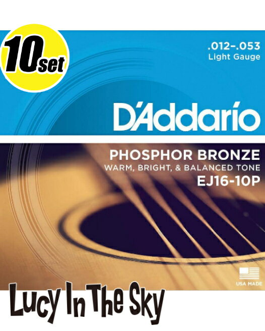 D'Addario  ꥪ   Phosphor Bronze Wound Light #EJ16-10Pack .011-.052