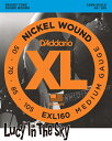 D'Addario （ ダダリオ ） ベース弦 Nickel Wound Bass Medium #EXL160［.050-.105］