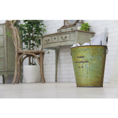 ダストボックス ゴミ箱 おしゃれ ダストボックス 蓋なし アンティーク リビング バケツ くず入れ 安い 人気 LFS-426GR