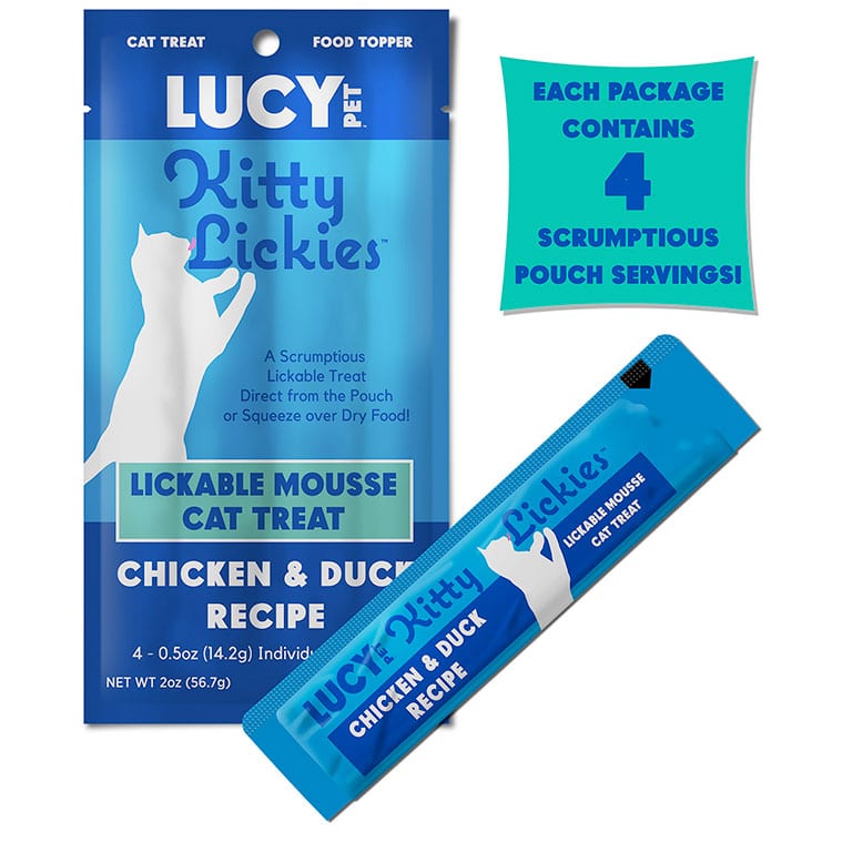 ルーシーペットフード リッキーズ キャットムース チキン＆ダック 56.7g ナチュラルペットフード 【LUCY PET FOOD】 猫用おやつ トリーツ アレルギー対応 ※現在在庫分が賞味期限間近品のみの為、半額にて販売中※