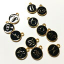 【アクセサリーパーツ】《チャーム》12星座モチーフ エナメルチャーム キーホルダー 携帯ストラップ ブレスレット【accessory ハンドメイド 材料 手作り...