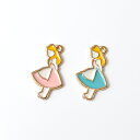 【アクセサリーパーツ】《チャーム》 少女モチーフ エプロン姿 ミニサイズ XSサイズ 全2色(ピンク・ブルー)W15.8*H18.0*D1.0mm【access...