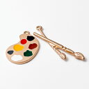【アクセサリーパーツ】《チャーム》絵筆&パレット モチーフ セット販売 ゴールドカラー マットゴールド お絵かきセット 絵の具 油絵 絵画 キーホルダー 携帯ス...