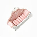 【ディスプレイ用品】 ソファ型 アクセサリー/リング ケース ピンク/ホワイト レース アンティーク レトロ アクセサリー什器 アクセサリーケース【撮影用 アクセサリー ジュエリー インテリア 鑑賞 店舗什器 インテリア 展示会 贈り物 ギフト 】(4)