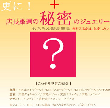 ☆ご要望多数の為5年ぶりの発売☆福袋 【新品/限定20個】★3万円福袋 ★ プラチナ×18金×天然ダイヤモンド 合計3点のピアス ネックレス+更に店長から豪華ダイヤモンドジュエリー1点 輝きあふれる2020年LugeJewelry福袋♪ 【送料無料】