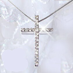 pt900【0.3ct】ダイヤモンド クロスペンダントネックレス［SIクラス Gカラー 無色透明 GOOD～VERYGOOD］日常の装いをお洒落にランクアップさせるパートナージュエリー【送料無料】