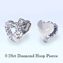 楽天Luge　JewelryK18YG/PG/WG 【0.28ct】ダイヤモンド ハート フープピアス『Les deux Amant』[SIクラス]透明感溢れるダイヤモンド18金 ゴールドイエローゴールド 折れ フープピアス の日　ギフト ペアジュエリー 誕生日 記念日 10年料無料】【楽ギフ_包装】【楽ギフ_メッセ】