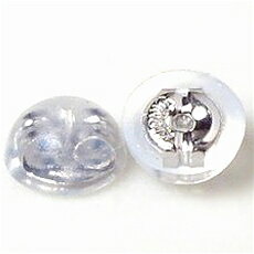 Pt900 シリコン付ダブルロックキャッチ 【1ペア(2個)】※キャッチは消耗品です。